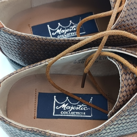 Majestic Collection Oxford Mens Dress Shoes Size 9 Brown Leather Lining Formal - Picture 5 of 9